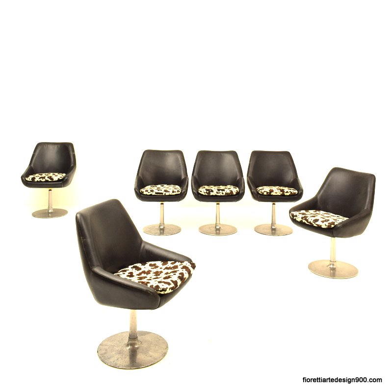 Swivel Chairs Set of Six - Sei poltroncine girevoli - Clicca l'immagine per chiudere